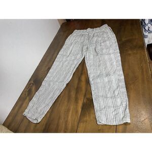 Anthropologie Hei Hei Pants Womens Sz XS Linen Beach Bound Ankle Crop